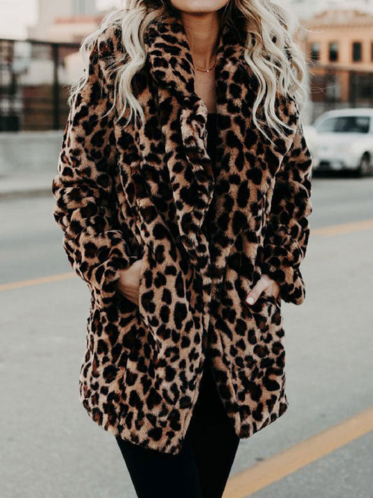 Leopardenmuster Damen Winterjacke - Sofia 1