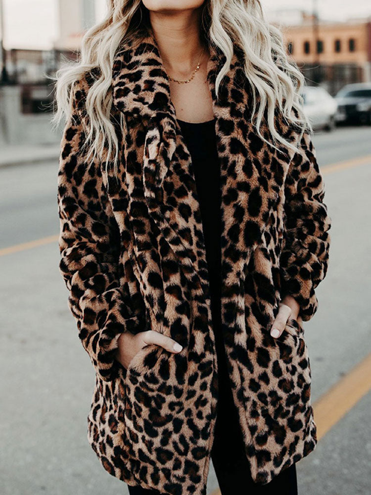 Leopardenmuster Damen Winterjacke - Sofia 3