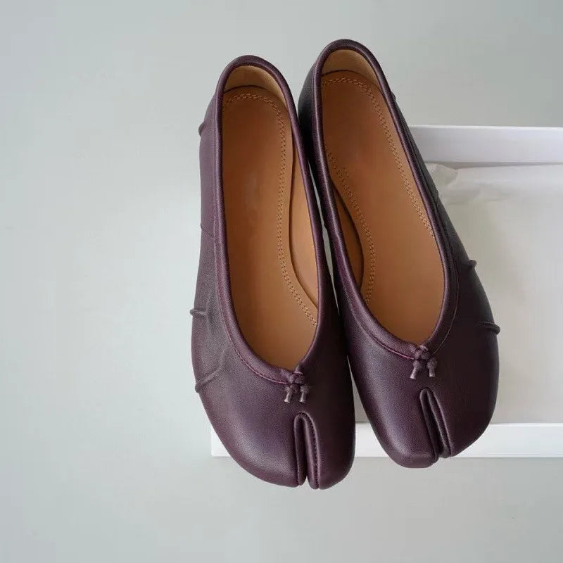 Mora | Ballerine Tabi in Pelle Morbida Nero 2