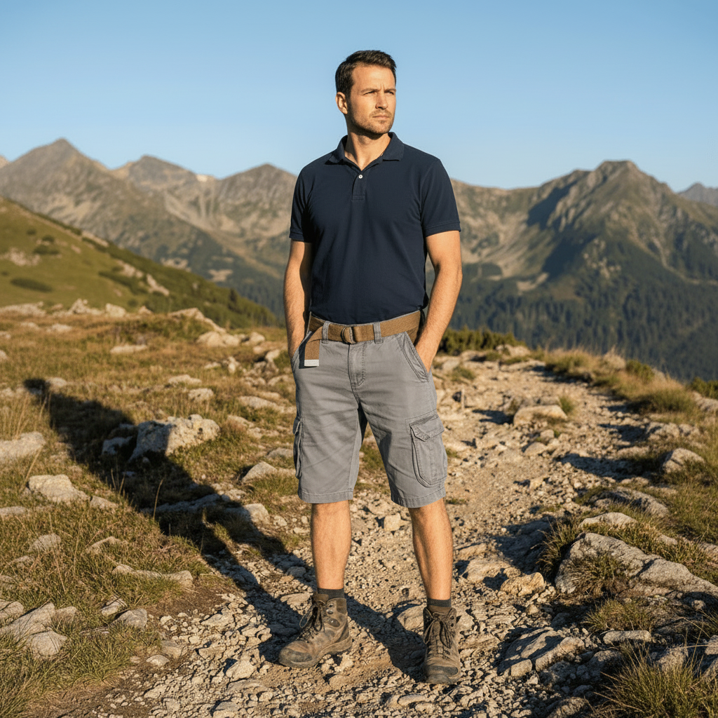 Abramo | Comodi Pantaloncini Cargo Da Uomo Con Molte Tasche