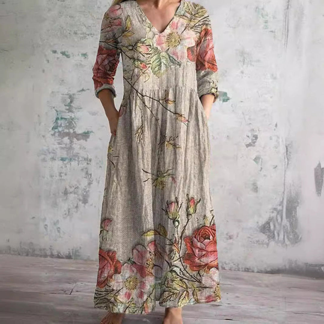 Toscana | Vestito Lungo Donna Fantasia Floreale