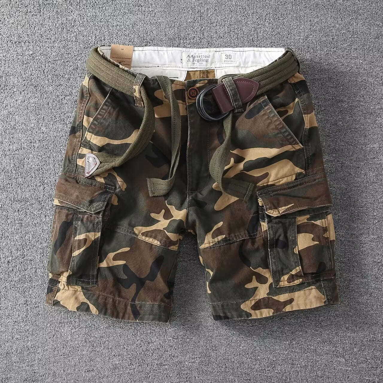 Paolo | Pantaloncini Cargo Da Uomo Effetto Lavato, Vestibilità Comoda, Stile Streetwear