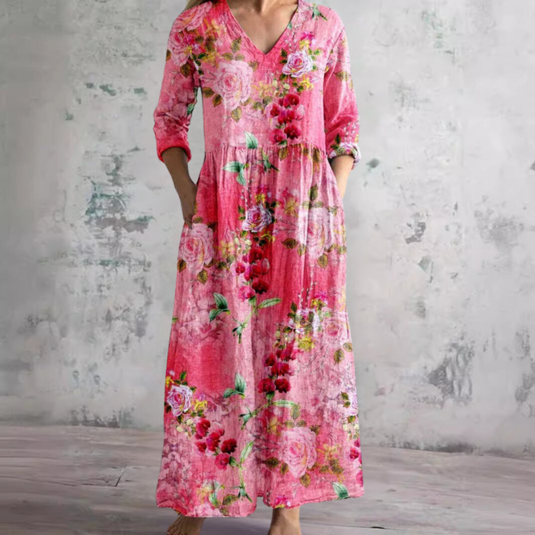 Toscana | Vestito Lungo Donna Fantasia Floreale