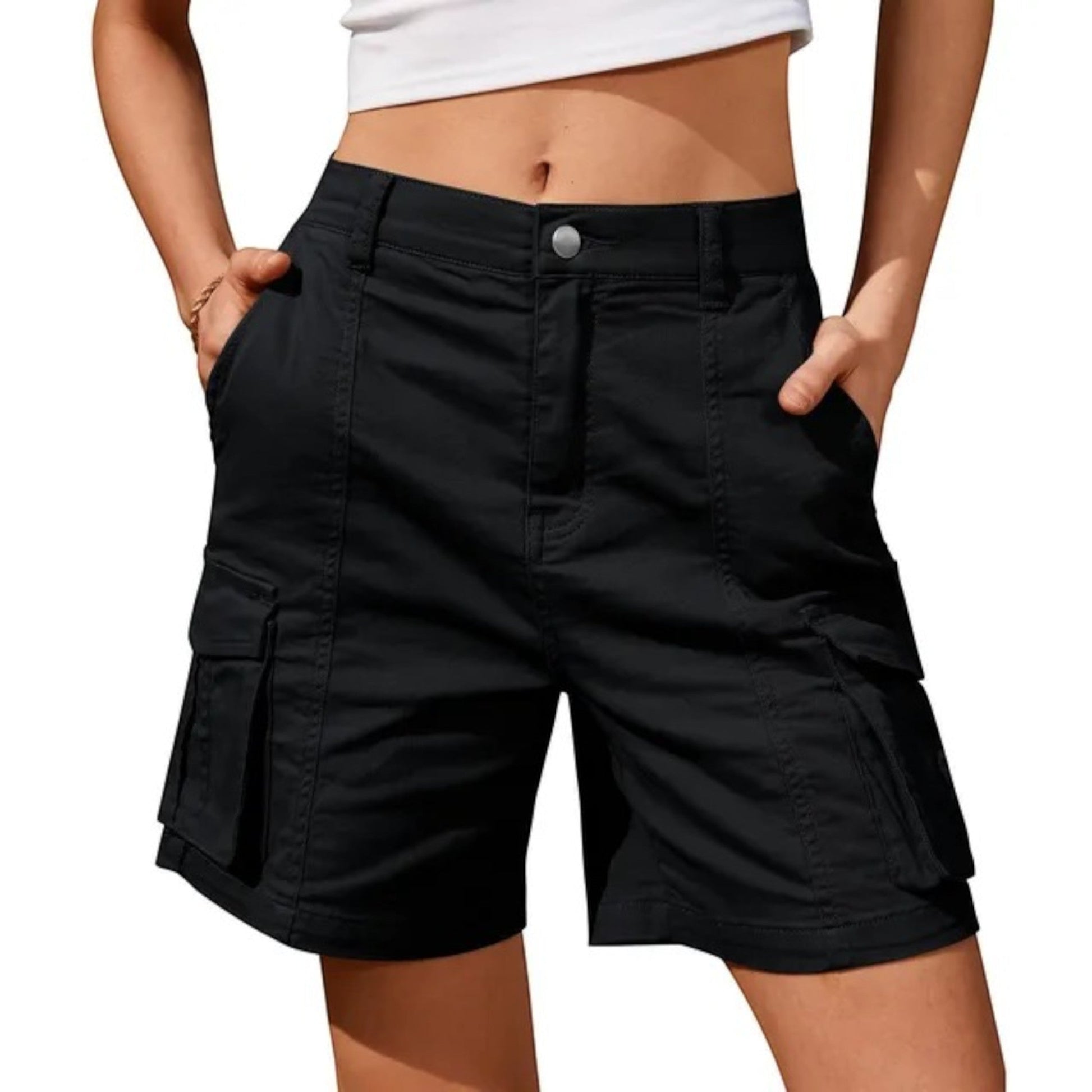 Pantaloncini Cargo Donna | Tasche Laterali & Vestibilità Relaxed