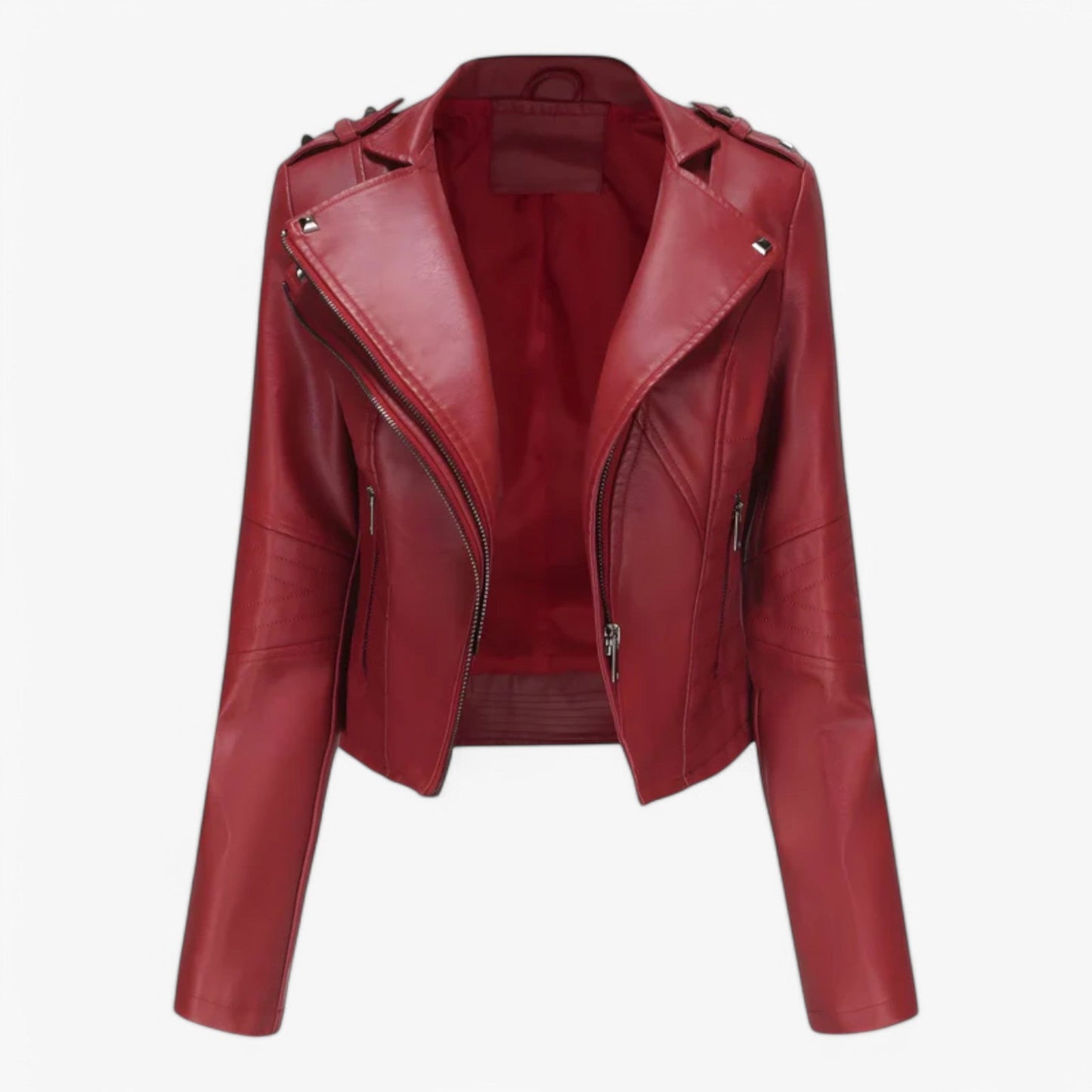 Emma | Giacca Cropped Da Donna Dallo Stile Biker Elegante