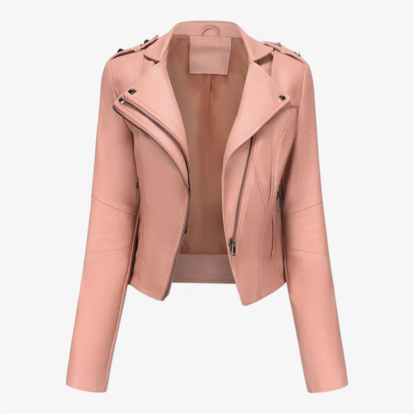 Emma | Giacca Cropped Da Donna Dallo Stile Biker Elegante