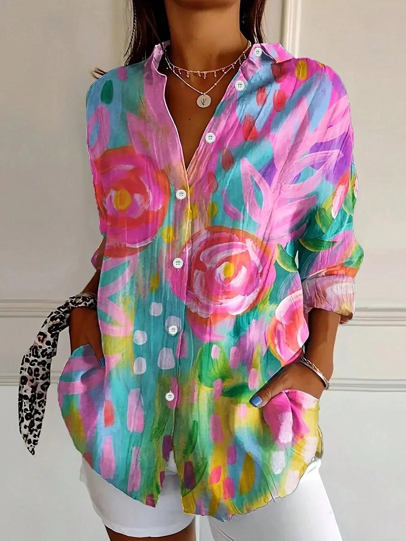 Rina | Blusa Con Fantasia Colorata