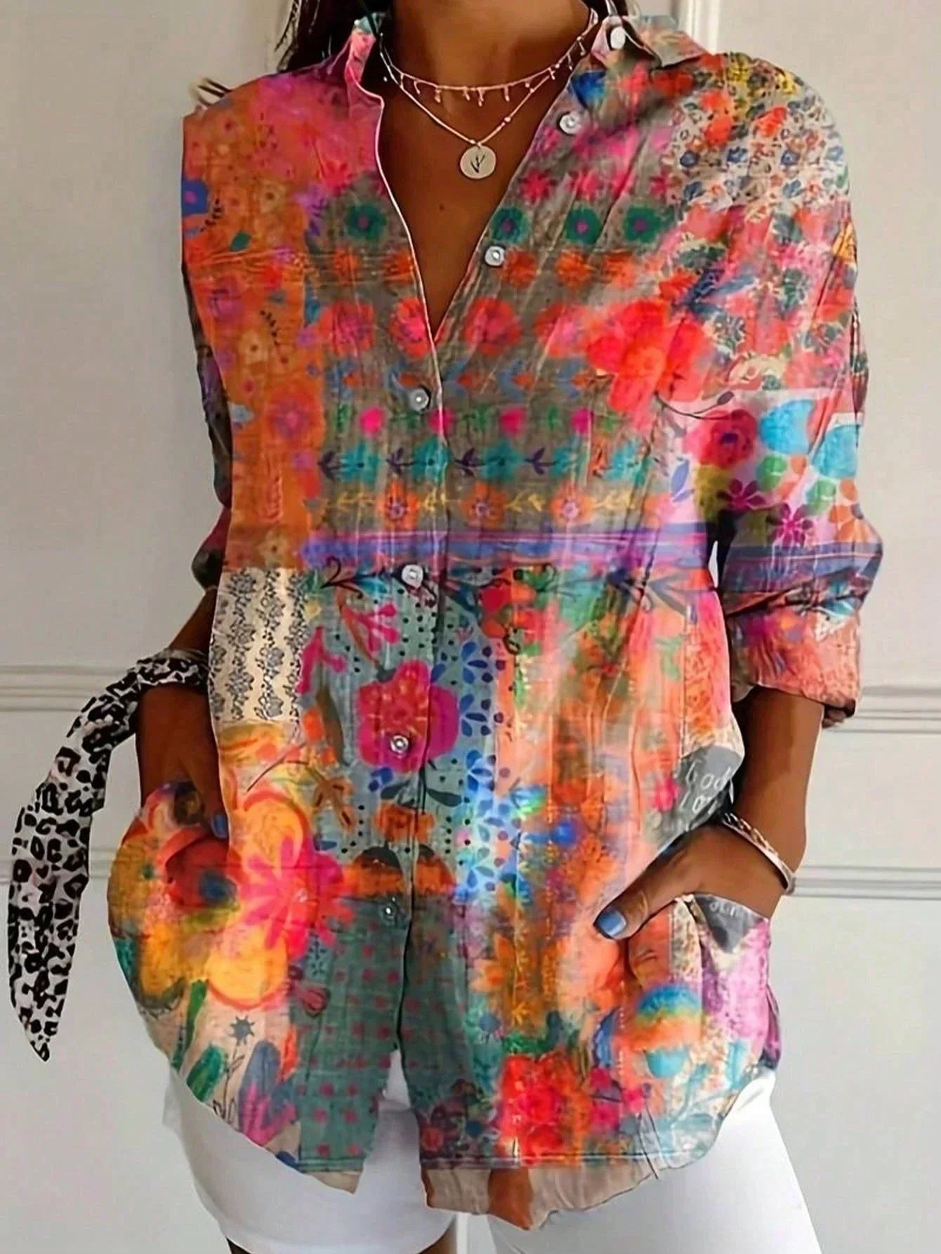 Rina | Blusa Con Fantasia Colorata