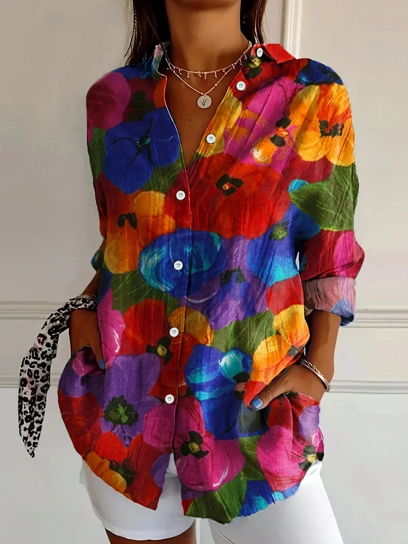Rina | Blusa Con Fantasia Colorata