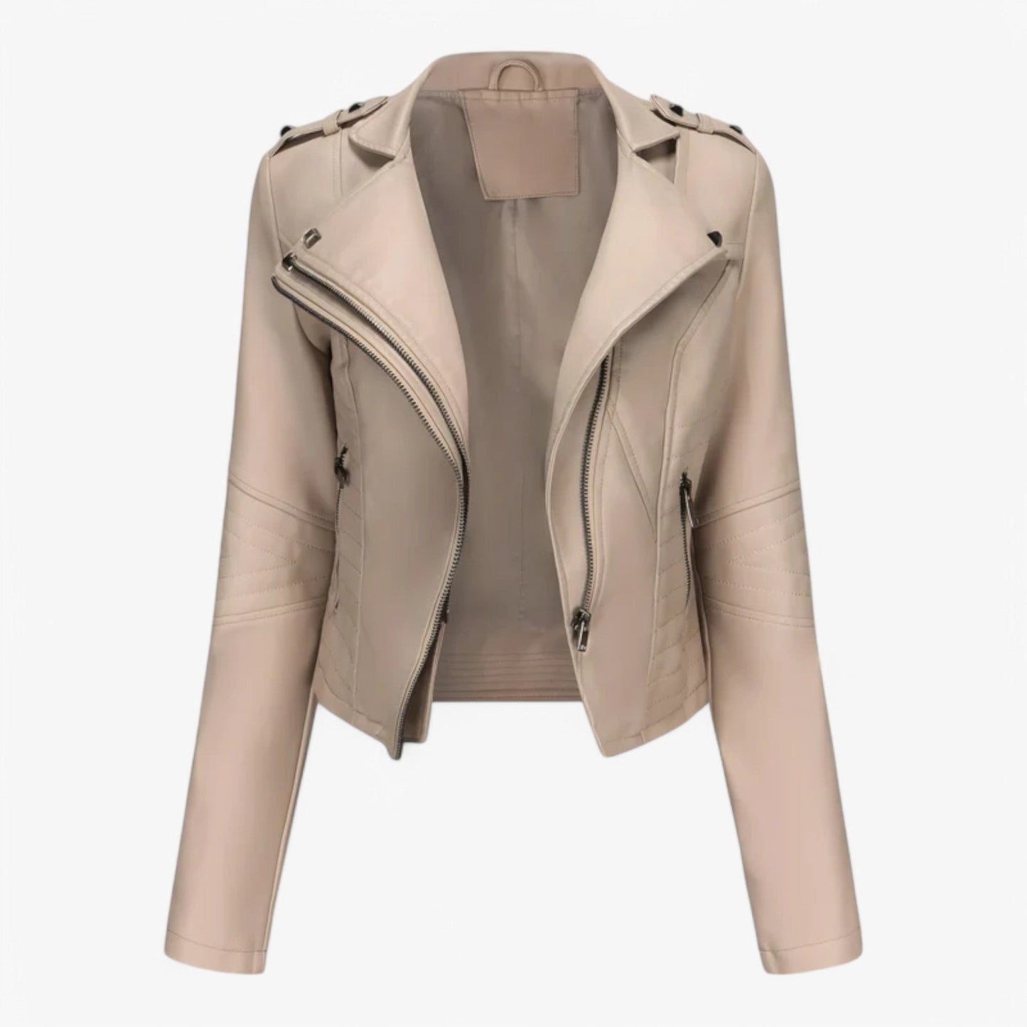 Emma | Giacca Cropped Da Donna Dallo Stile Biker Elegante