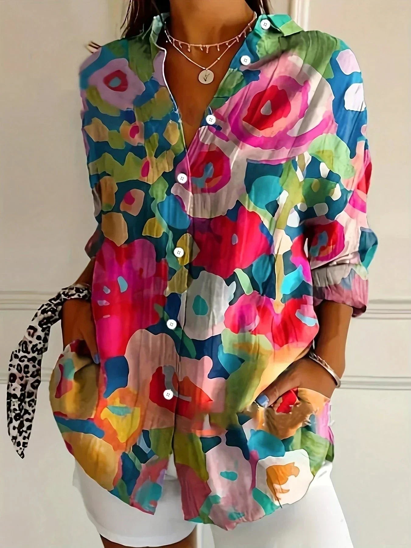 Rina | Blusa Con Fantasia Colorata