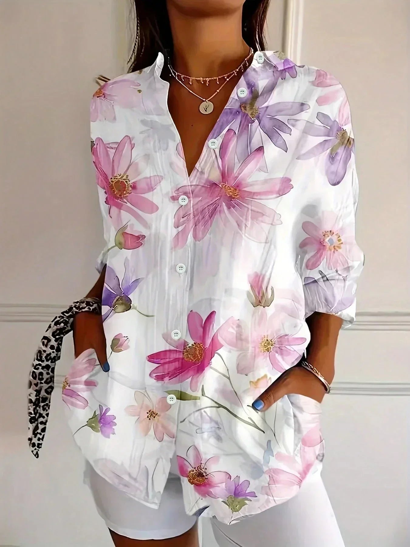 Rina | Blusa Con Fantasia Colorata