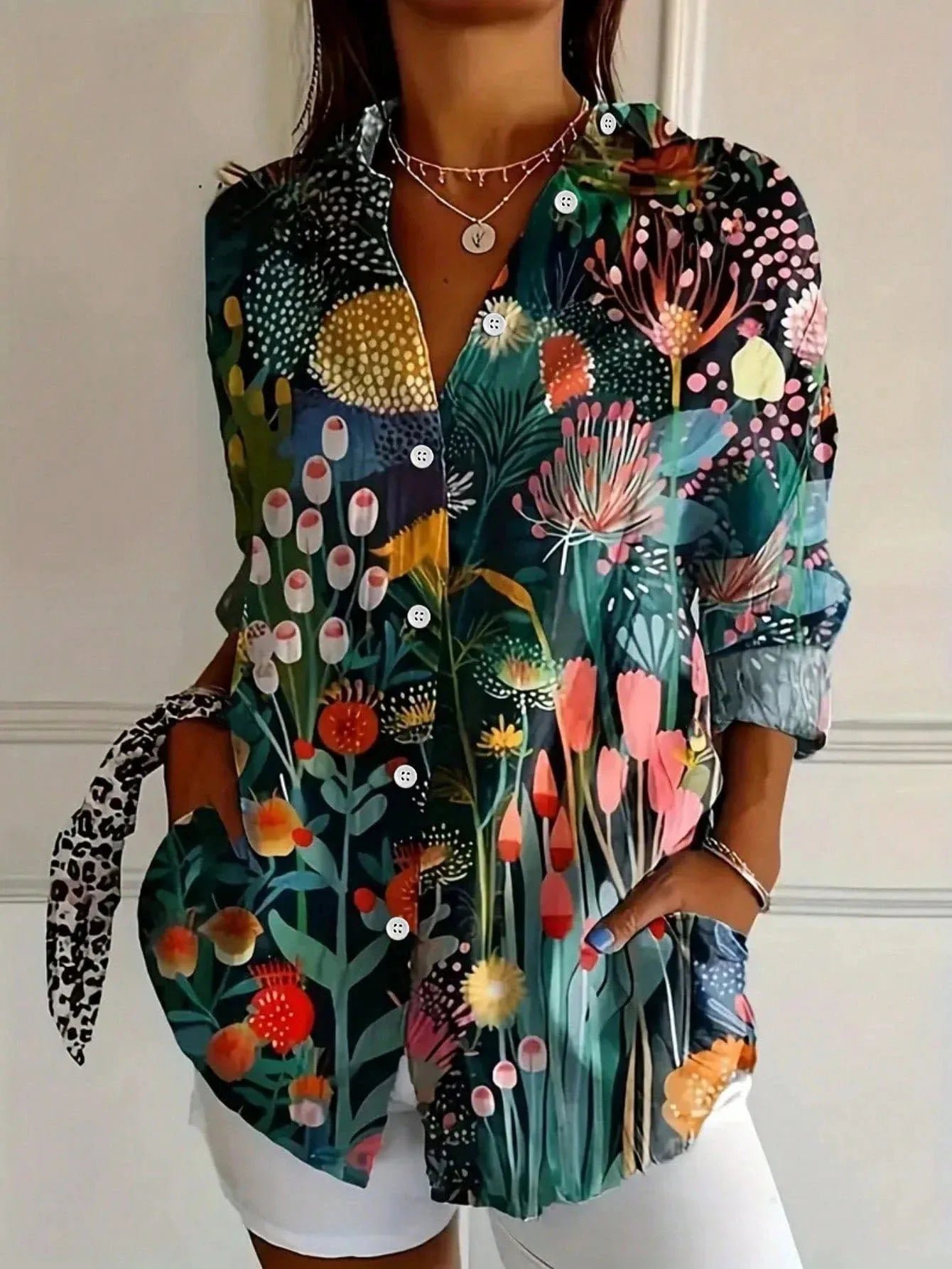 Rina | Blusa Con Fantasia Colorata