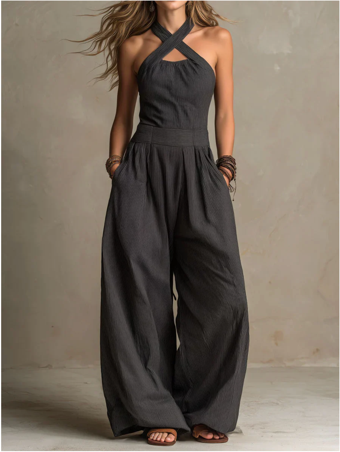 Gaia | Tuta Elegante In Lino E Cotone