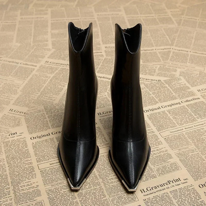 Stivale Chelsea Con Punta In Cromo