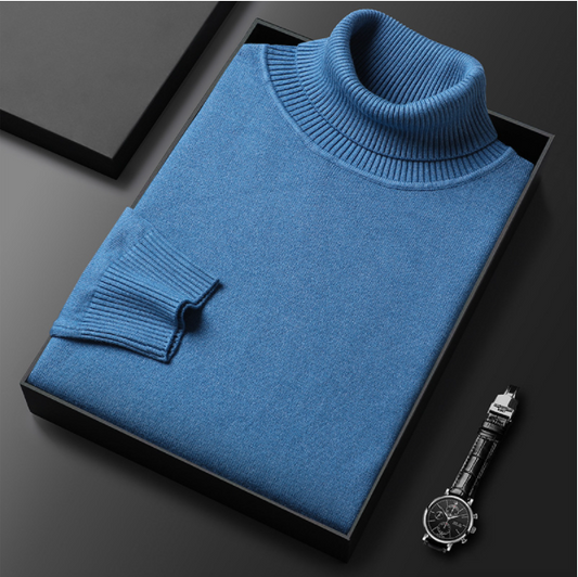 Augusto | Lussuoso Maglione Dolcevita Da Uomo In Cashmere e Cotone