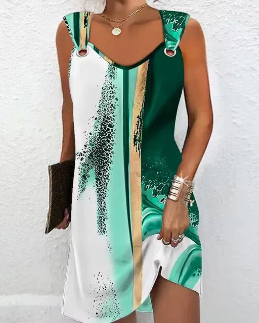 Garance | Abito Estivo Da Donna In Stile Bohémien Con Stampa E Spalline