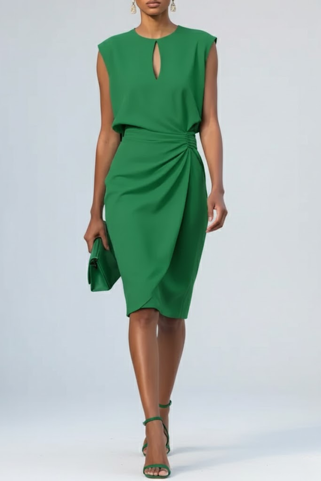 Beatrice | Abito Midi Con Scollo A Goccia
