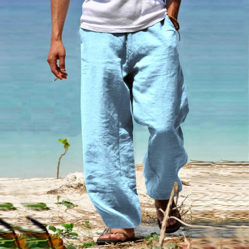 Riviera | Pantaloni In Lino Da Uomo