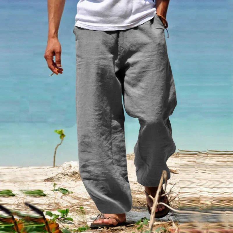 Riviera | Pantaloni In Lino Da Uomo