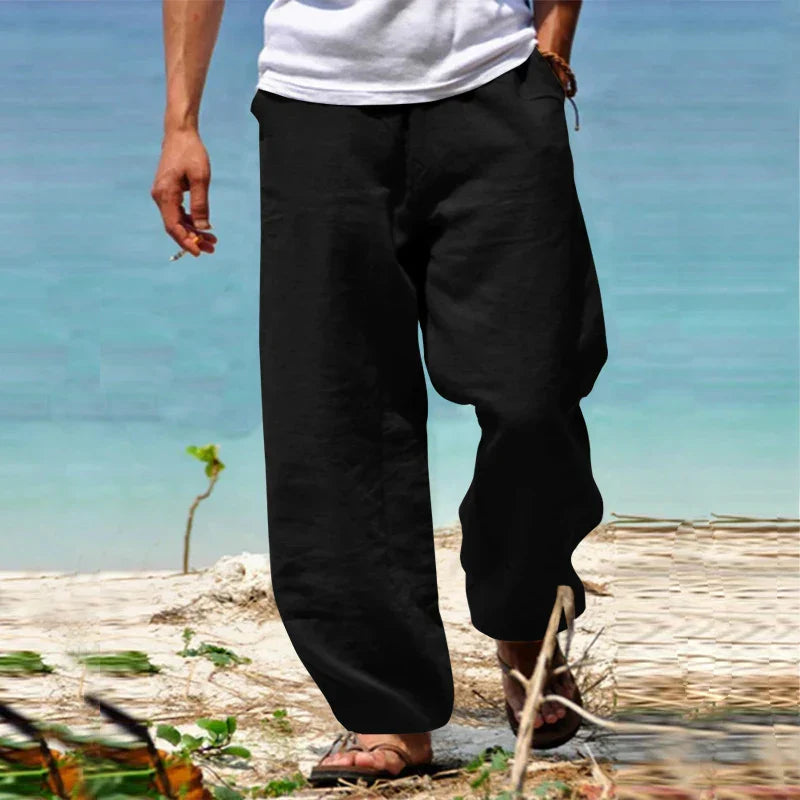 Riviera | Pantaloni In Lino Da Uomo