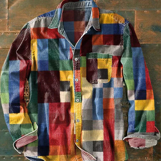 Spencer - Camicia Unisex a Quadri Colorati