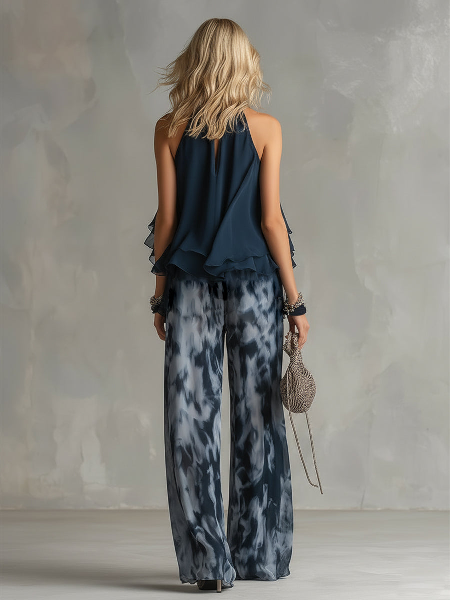 Élise | Completo Elegante E Leggero Con Top Fluido E Pantaloni Larghi