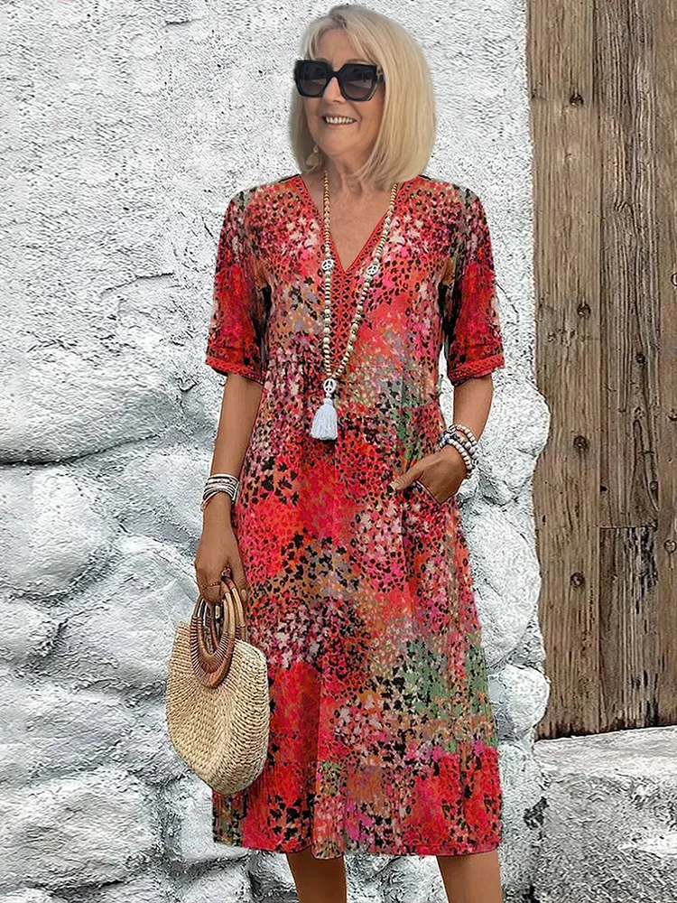 Layla - Abito Midi Dai Colori Vivaci