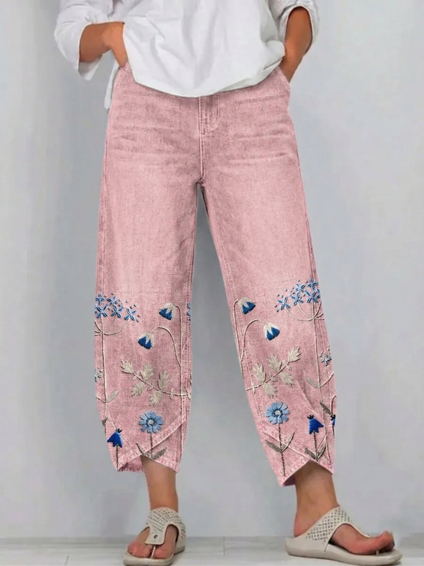 Aven | Pantaloni Ricamati Casual Chic