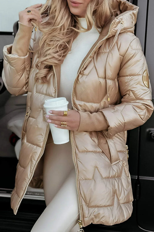 Nolwen - Cappotto Invernale Elegante Con Cappuccio E Imbottitura