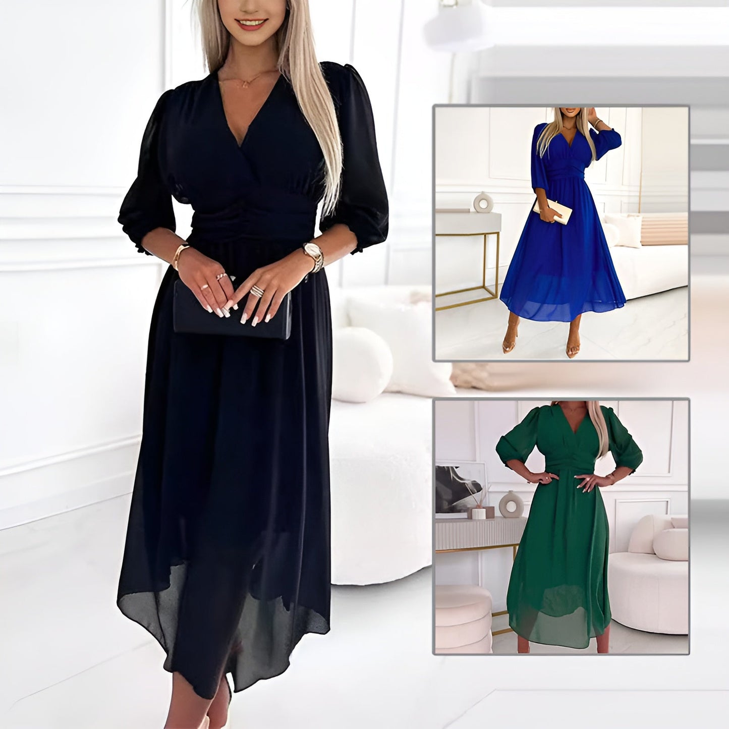 Sabrina - Abito leggero in chiffon di seta