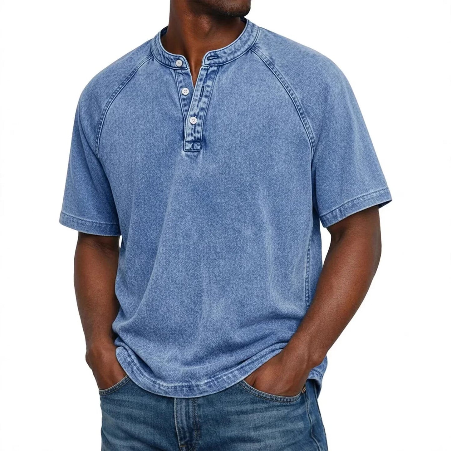 Theo | Maglietta Henley Raglan Vintage