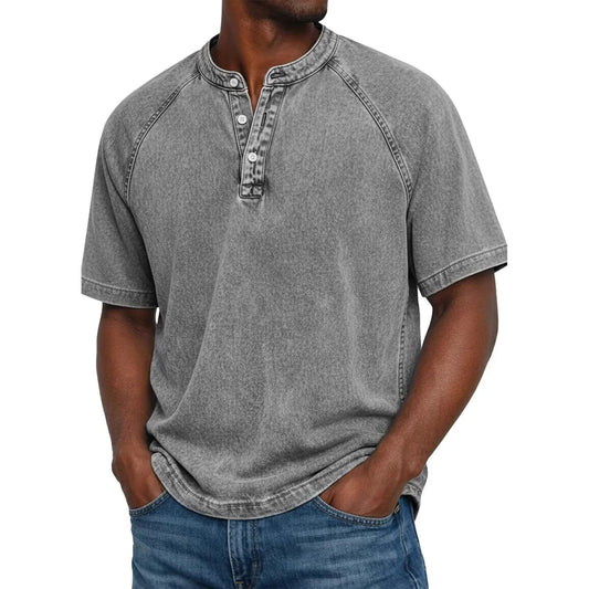 Theo | Maglietta Henley Raglan Vintage