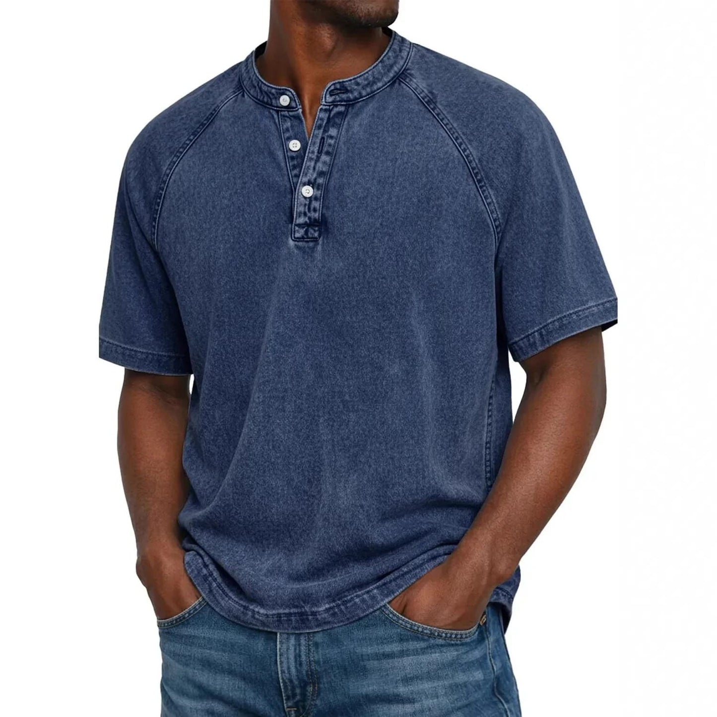 Theo | Maglietta Henley Raglan Vintage