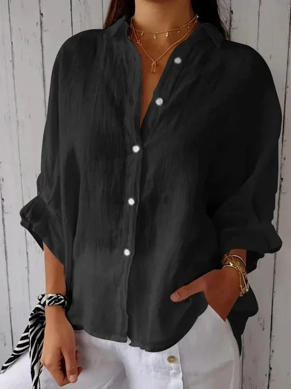 Daniela | Camicia Casual In Cotone E Lino
