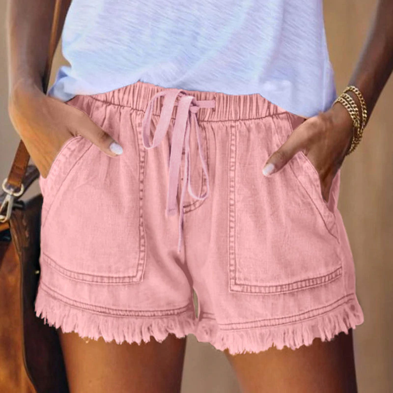 Laura | Pantaloncini di jeans a vita alta