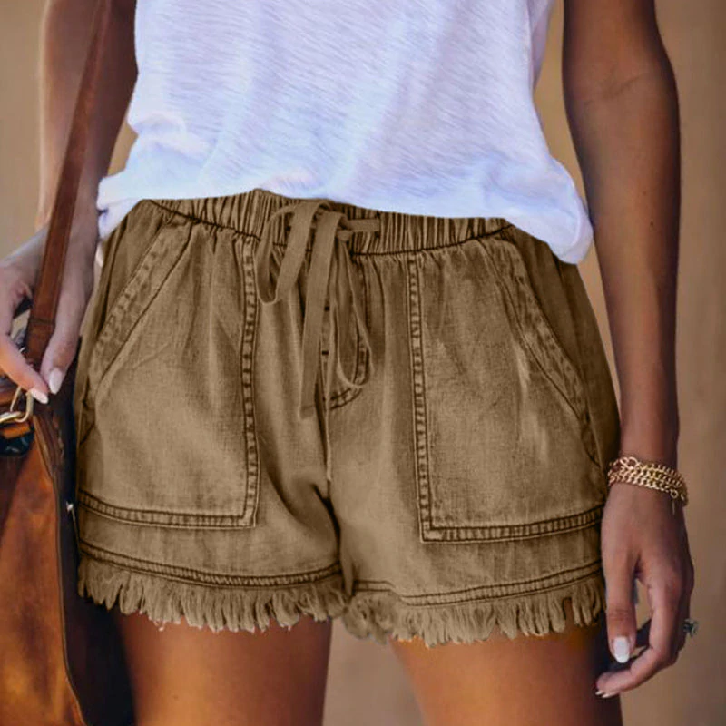 Laura | Pantaloncini di jeans a vita alta