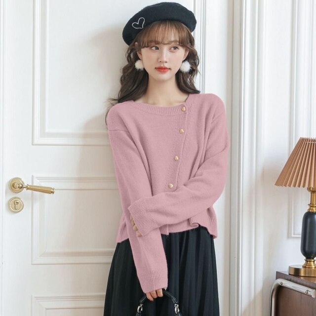 Comodo gilet in cashmere con giocoso dettaglio di bottoni