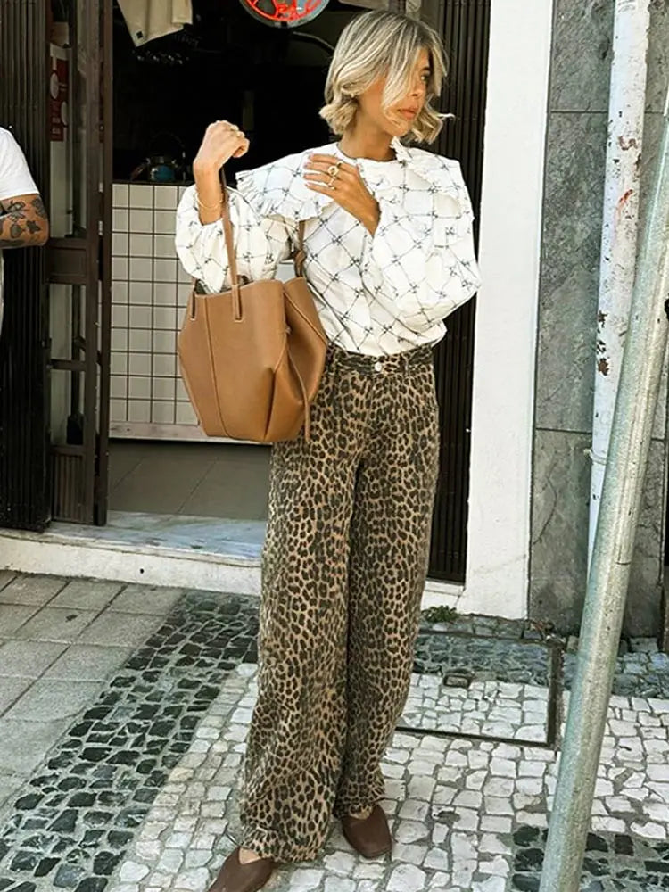 Pantaloni Leopardati