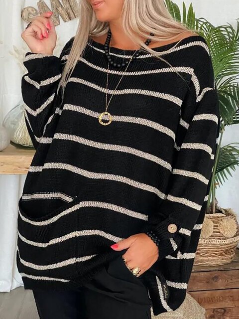 Leonie's Maglione a righe chic