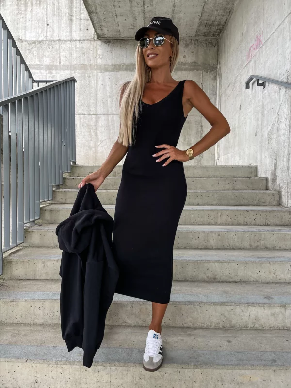 Set Sharon: Abito Senza Maniche e Felpa Con Cappuccio